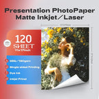 HARTWII 120 Sheets Thin Matte Presentation Photo Paper tabloid paper 11x17 inches 35lb 130gsm 6.5 Mil A3 for Dye Ink Inkjet Printer