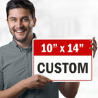 Custom Sign, Custom Sign for Business, Indoor/Outdoor use. 10x14 Inches, Rust Free .040 Aluminum, Fade Resistant, Made in USA by My Sign Center (Header)
