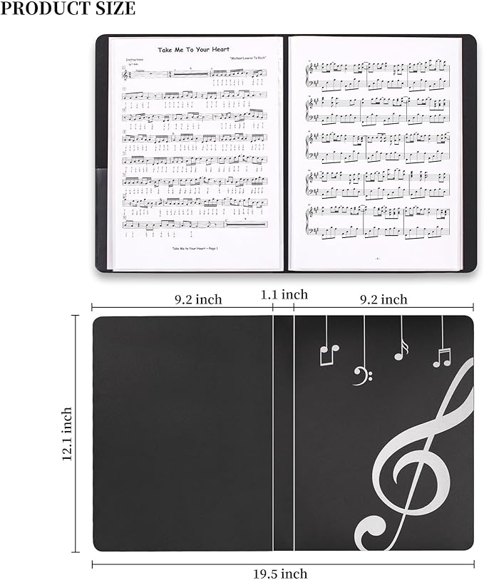 Music Folder Sheet Music Folders Binder Music Choral Storage Holder Band Folder (high Note, 50 Pack)