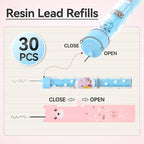 Jollin 12PCS Cute Kawaii Mechanical Pencils Set with Lead Refills and Erasers, 0.5mm & 0.7mm Point, Bulk Mechanical Pencils for Kids Girls
