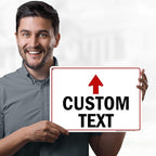 Custom Arrow,Custom Directional Sign, Up Arrow,10x14 Inches, Rust Free .040 Aluminum, Fade Resistant, Made in USA by My Sign Center