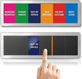 Office Door Signs-Meeting in Progress Door Sign with 6 Options, Do Not Disturb, In a Meeting, Out of Office, Please Knock, Working from Home, Back Soon, Business Privacy Sign Shows the Status of the Person Inside the Room