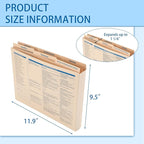 25 Set Employee Personnel File Folders Bulk 6 Folders Expanded Employee Record Master Organizer 11.9 x 9.5 x 1.25 Inches for 25 Employees Staff Receptionist Business HR Office Supplies