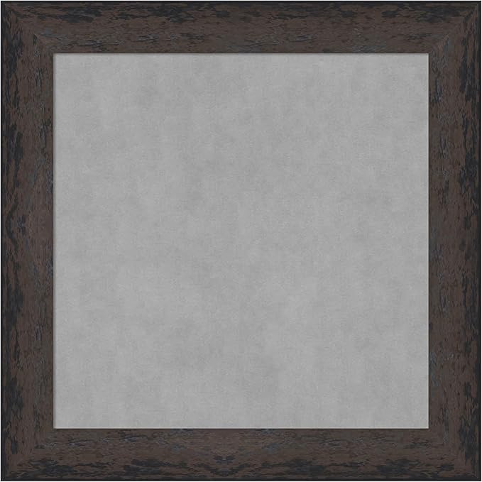 Amanti Art Black Framed Magnetic Board 15x15 X-Small Vision Board for use with Magnets, 100% Metal Sheet to Display Items as Office Decor or for Home Organization in mudroom, Kitchen or Kids Room