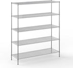 Regal Altair 24" Deep x 72" Wide x 86" Height Wire Shelving Kit | 5-Tier | NSF Commercial Storage Rack Unit