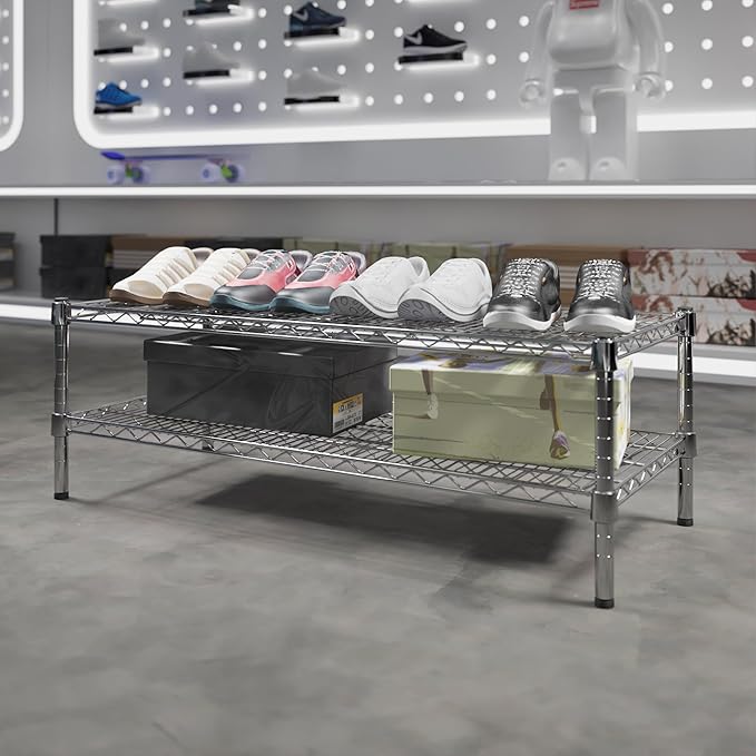 Regal Altair 18" Deep x 42" Wide x 14" Height Wire Shelving Kit | 2-Tier | NSF Commercial Storage Rack Unit