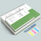 EMSHOI A4 Spiral Notebook Bullet Dotted journal, 11.2" X 8.27", 300 Pages/150 Sheets, 100gsm Dot Grid Paper, Waterproof Softcover, Twin-Wire Binding, for School Work Writing Note Taking-Green