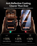 ESR Accessory Glass by Corning™ 3 Pack 9H+ Glass for iPhone 17 Pro Screen Protector, with AR Anti-Reflective Technology, Military Grade Shatterproof & Durable with UltraFit Tray