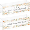SHIQIKEJIPTY Cubicle Name Plate Sign Holder - Double Sided Nameplates for Walls - 2X8 PET Material Changeable Cubicle Name Plate Holder for School Office (2)