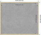 Amanti Art Silver Framed Magnetic Board 42x50 Oversize Vision Board for use with Magnets, 100% Metal Sheet to Display Items as Office Decor or for Home Organization in mudroom, Kitchen or Kids Room