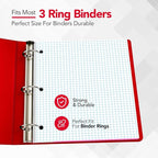 KAISA Graph Paper Filler Paper, 8"x10.5" 4x4 Graph/Quad Rule Filler Paper 3-Hole Punched 1/4inch Grid Paper Loose-Leaf Paper for 3-Ring Binders,150sheet/pack, 3pack F15001Q