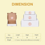 WINHPH Shipping Boxes, 7x5x2 Inches, White Corrugated Cardboard Literature Mailer, Set of 25