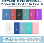 Light Blue Large Poly Bubble Mailers 9.5x14.5 inch #4 | Self Seal Padded Envelopes Cushioned Bubble Mailer | Usable Size 9.5x13.5 | WaterProof | Lightweight mailing Shipping Bags | 100 Pack Bulk