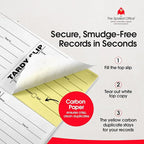 The Spoiled Office Tardy Slip Book with Carbonless Duplicates 400 Pcs - 2 3/4"x3 3/4"- Easy Tracking Log Book for School Carbon Copy, School Supplies, Office Supplies for Desk, Spiral Bound