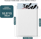 Metronic 40 Pack Bubble Mailer, 10.5x16 "Padded Envelopes, Strong Adhesion Bubble Mailers White Large Shipping Mailing Envelopes for Small Business,Books,Clothes, Bubble Mailers Usable Size 10.5x15