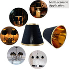 TAaMTYH small lamp shade chandelier shades set of 6，Fabric Lampshade for Wall Lamp，chandelier shades，small table lamps，For Cutting Edge bulbs, Clip-on Fitter Lampshade，3" X 6" X 5"