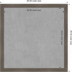 Amanti Art Grey Framed Magnetic Board 26x26 Medium Vision Board for use with Magnets, 100% Metal Sheet to Display Items as Office Decor or for Home Organization in mudroom, Kitchen or Kids Room