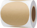 Hybsk Round Color Coding Circle Dots Labels Warehouse Inventory Organizer Stickers (3 inch, Kraft)