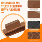 shouwuhho Furniture Risers, 4 Pack Bed Risers with Non-Slip Grip and Heavy Duty Support, 1 Inch 2 Inch 3 Inch 4 Inch Height Lift for Couch, Sofa, Table, Desk, Chair, Refrigerator - Brown, 1 Inch