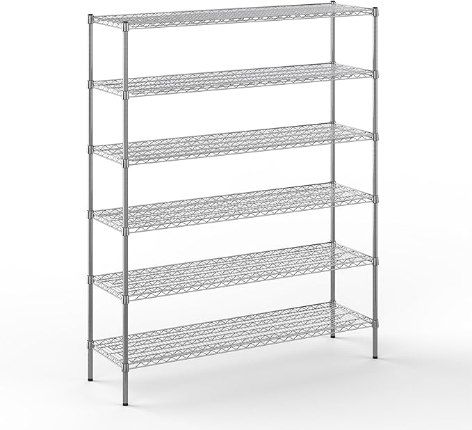 Regal Altair 18" Deep x 60" Wide x 74" Height Wire Shelving Kit | 6-Tier | NSF Commercial Storage Rack Unit