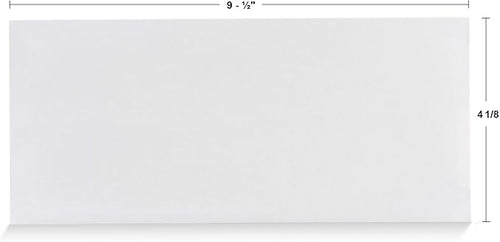 Aimoh 100#10 Custom Printed Security Tinted Self-Seal Envelopes – Personalized with Logo and Address/Return Address Imprinted - Size 4-1/8 X 9-1/2" - White - 24 LB - 100 Count (74100)