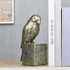 Kakizzy Gold Parrot Book Ends for Shelves,Vintage Bird Decorative Bookends,Resin Book Stopper for Books,Parrot Statue Gifts for Woman Home Office Bookshelf Decor,Unique Book Lover Gift