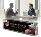 Desk Name Plate Personalized, Custom Name Plates for Desks, Office Desk Decor, Unique Clear Acrylic Glass Block, Personalized Office Gifts for Women Men Coworkers Boss Teachers, Appreciation Gifts