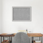 Amanti Art Silver Framed Magnetic Board 21x27 Medium Vision Board for use with Magnets, 100% Metal Sheet to Display Items as Office Decor or for Home Organization in mudroom, Kitchen or Kids Room