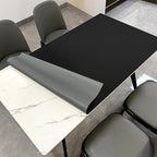 Zinkooat Leather Table Cover,1.8mm Thick,30x60 Inch Desk Cover,Large Desk Mat,Table Protector,Table Cover Protector,Craft Mats to Protect Table(Black+Gray,30x60)