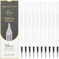 Ddaowanx 10 Pieces Gel Ink Pen Refills, Fine Point 0.5mm Tip Smooth Writing Quick Dry for Journaling Writing School Office Supplies (10 Pcs Gel Pen Refills, Black)