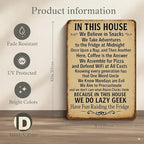 Vintage Funny Metal Tin Sign In This House We Do Geek Magic 8x12 Inches Poster Wall Decor Home Office Bar Garage Cafe Hotel Man Cave Club (Earth Tones-1)
