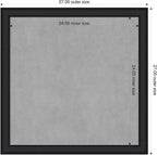 Amanti Art Black Framed Magnetic Board 27x27 Medium Vision Board for use with Magnets, 100% Metal Sheet to Display Items as Office Decor or for Home Organization in mudroom, Kitchen or Kids Room