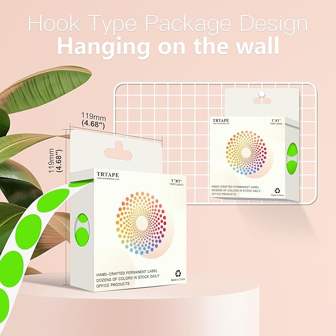 1 Inch Round Color Coding Labels, 1000 Dots Per Roll Light Green Color Coded Dot Stickers, Round Color Dot Labels for Organizing, Filing, and Storage