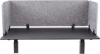 Stand Up Desk Store ReFocus Raw Clamp-On Acoustic Desk Divider Mounted Privacy Panel to Reduce Noise and Visual Distractions (Castle Gray, 47.25" x 16")
