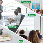 Wireless Presentation Clicker with Green Laser Pointer, Volume Control USB Type C Slide Presenter Remote for Keynote/PPT/Mac/PC/Laptop Office