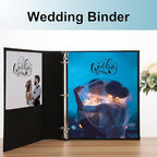 LETVPVOW Vintage Hardback 3 Ring Binder 1.5 Inch, Professional Leather Binder 3 Ring, Three Ring Binders Fits 8.5 x 11, D Ring Binders for Photo Album, Home, School and Office Supplies- Black