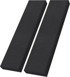 UMIACOUSTICS 2 PCS Fiberglass Acoustic Panels, 48x12x2 Inches Sound Absorbing Panels,Sound Proof Panels for Studios, Office, Home Theater. (Black)