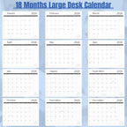 Gannyfer Desk Calendar 2026 with Desktop Mat, Simplified Large 22" x 17" Desktop Pad Calendar, 18 Month Desk Calendar 2026-2027, Use Jan 2026 to Jun 2027, Office Supplies Perfect for Home School and Office - Black