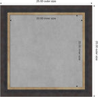 Amanti Art Black Framed Magnetic Board 25x25 Medium Vision Board for use with Magnets, 100% Metal Sheet to Display Items as Office Decor or for Home Organization in mudroom, Kitchen or Kids Room