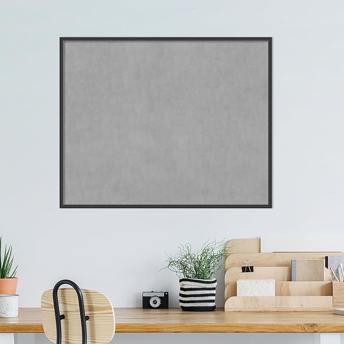 Amanti Art Black Framed Magnetic Board 33x41 X-Large Vision Board for use with Magnets, 100% Metal Sheet to Display Items as Office Decor or for Home Organization in mudroom, Kitchen or Kids Room