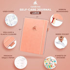 Clever Fox Self-Care Journal – Wellness & Daily Reflection Notebook – Mental Health & Personal Development Journal – Self-Care, Meditation & Mood Journal for Women & Men – Large (Peach Pink)