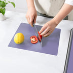 WK Flexible Plastic Cutting Boards for Kitchen Set of 10, Plastic Cutting Mats with Hole, Color Coded Cutting Board, Nonslip, BPA Free, Dishwasher Safe, Multi Size
