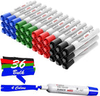 Comix Dry Erase Markers, Chisel Tip Whiteboard Markers, 36 Count 4 Assorted Colors Low Odor Markers for Classroom, Teachers, Office, School Supplies