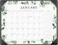 Cabbrix Desk Calendar 2026 with Desktop Mat, 21" x 16.5" Large Desk Calendar Covering January 2026 to December 2026, 12 Months Desktop Calendar for Home Office School Planning, Greenery