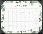 Cabbrix Desk Calendar 2026 with Desktop Mat, 21" x 16.5" Large Desk Calendar Covering January 2026 to December 2026, 12 Months Desktop Calendar for Home Office School Planning, Greenery