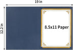 SUNEE 10 Packs Navy Blue Certificate Holders, 250gsm, for 8.5x11 Award Certificates, Certificate Covers with Gold Foil Border