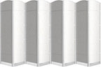 Cocosica Folding Room Divider, Weave Fiber Privacy Screen, Extra Wide Room Screen Divider Separator, Decorative Separation Wall Divider, Freestanding Room (8-Panel)