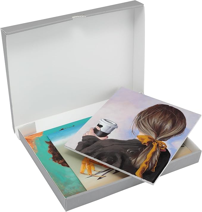 Jerry's Artarama Viewpoint Archival Storage Box (12x12) - Preserve Your Art, Easy to Assemble, Perfect for Photos, Artwork, Prints, and Record Storage