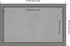 Amanti Art Grey Framed Magnetic Board 28x44 Large Vision Board for use with Magnets, 100% Metal Sheet to Display Items as Office Decor or for Home Organization in mudroom, Kitchen or Kids Room