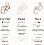 Loop Experience 2 Ear Plugs – Stylish Certified Hearing Protection for Concerts & Festivals, Live Events, Musicians, Sports, DJs and Nightlife – 17dB Noise Reduction Earplugs (High-Fidelity)
